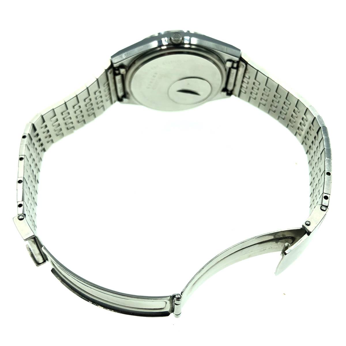 ◇稼働品 SEIKO GRAND QUARTZ 9943-8030 デイデイト シルバー文字盤 SS 