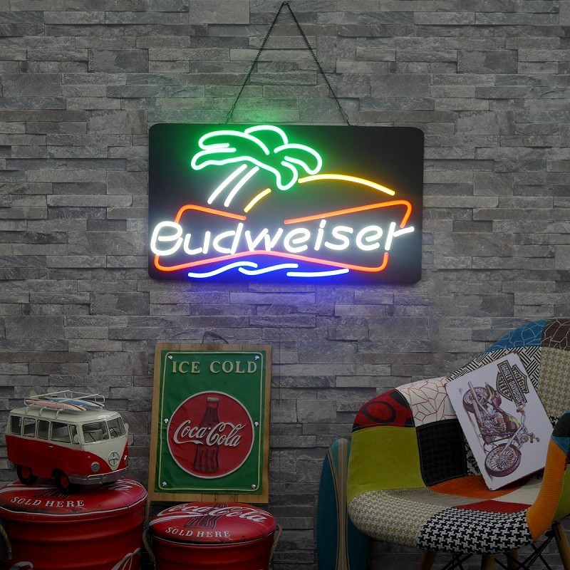 バドワイザー Budweiser ネオンサイン LED ビール ロゴ入り アメフト風