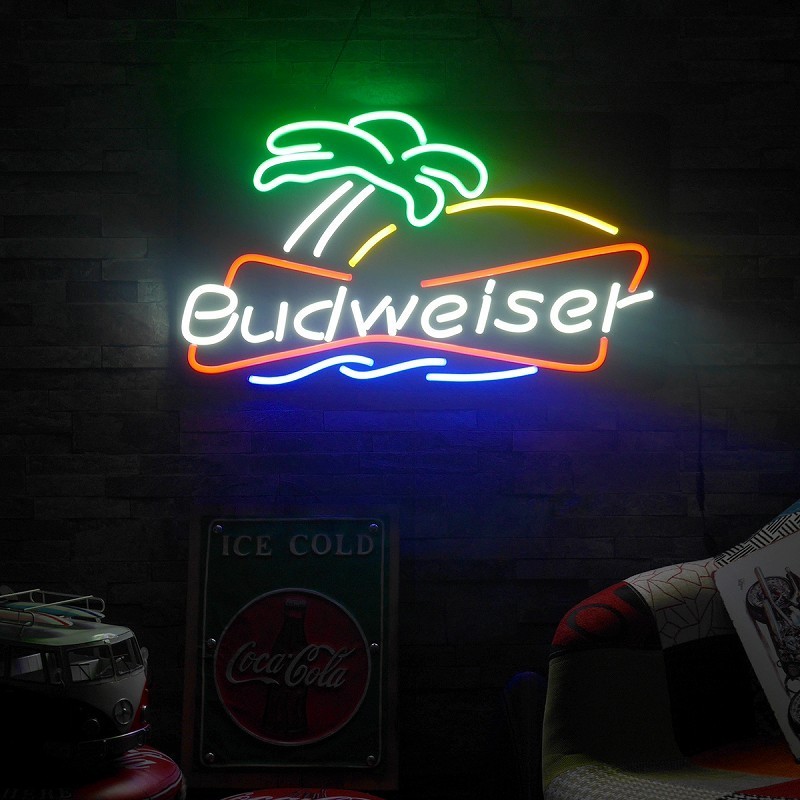 バドワイザー Budweiser ネオンサイン LED ビール ロゴ入り アメフト風