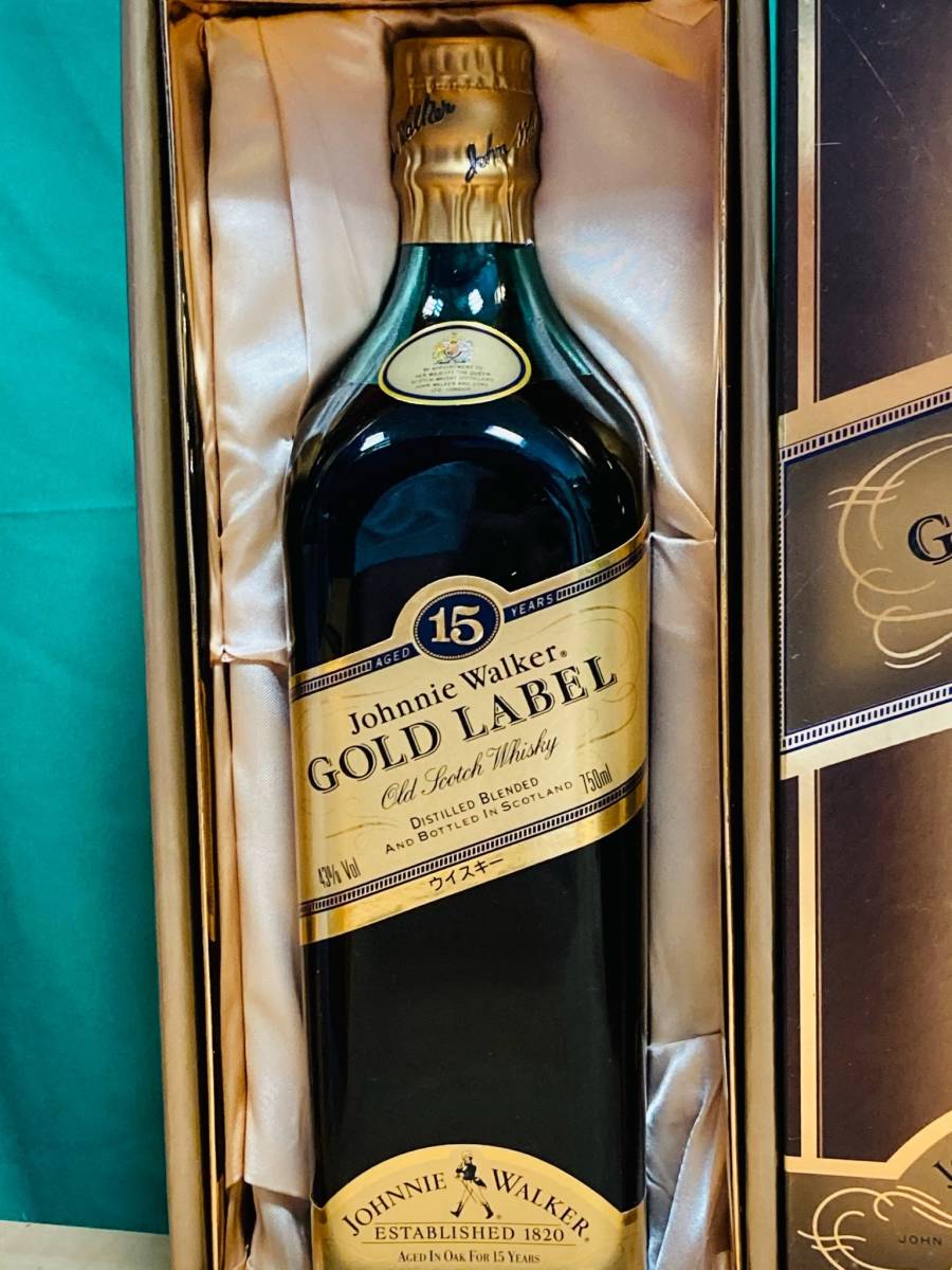 未開栓 洋酒 ジョニーウォーカー 15年 ゴールドラベル Johnnie Walker