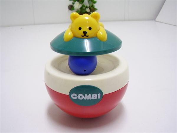 ★コンビ★くまの起き上がりこぼし★ボールが回る★キズ等/k242_1