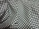 訳あり格安即決★新品ギンガムチェックストレッチコットン白黒綿_1