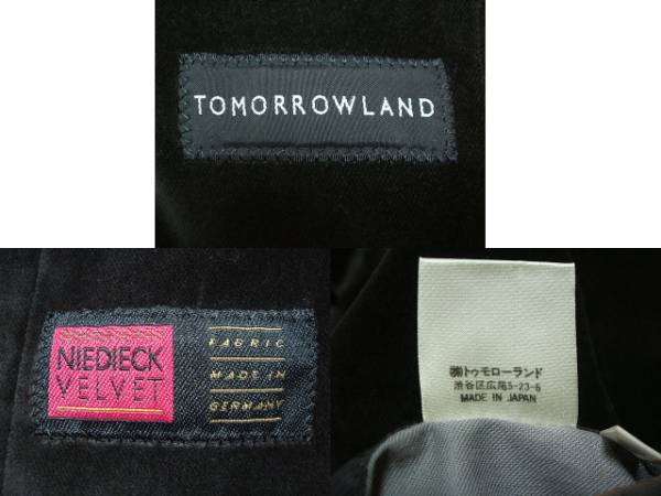 TOMORROWLAND×NIEDIECK ベルベットジャケット 44 茶◇ベロア 