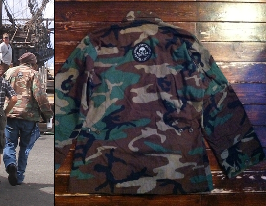 ジョニーデップ着 同一 ミリタリー ジャケット カモフラ RRL(トップス