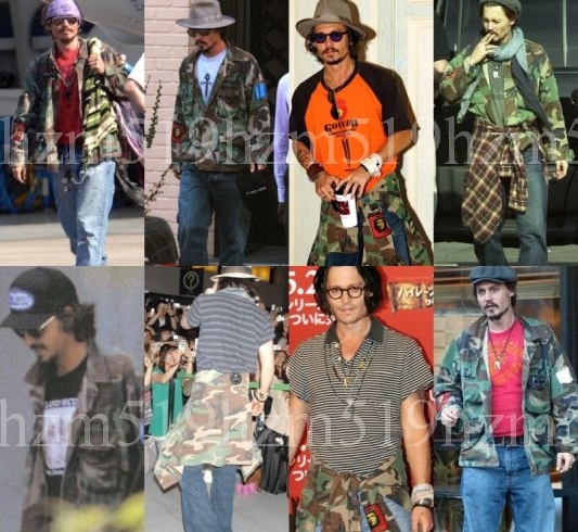 ジョニーデップ着 同一 ミリタリー ジャケット カモフラ RRL(トップス