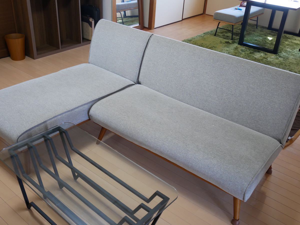 unico ウニコ　ROY ロイ　カウチソファー　2シーター　グレー　3人掛け インテリア　デザインソファー　オシャレ　シンプル_2