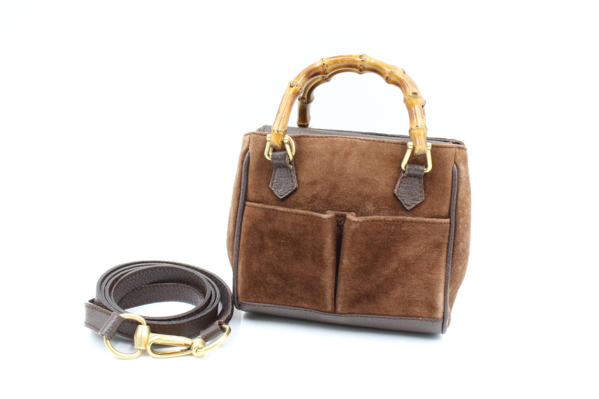 GUCCI グッチ】 007.1793.0238 バンブー 2way ミニハンドバッグ 