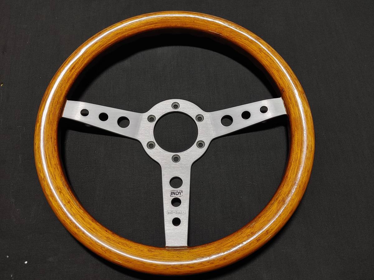 MOMO INDY ウッドステアリング モモ インディ ハンドル 旧車 当時物