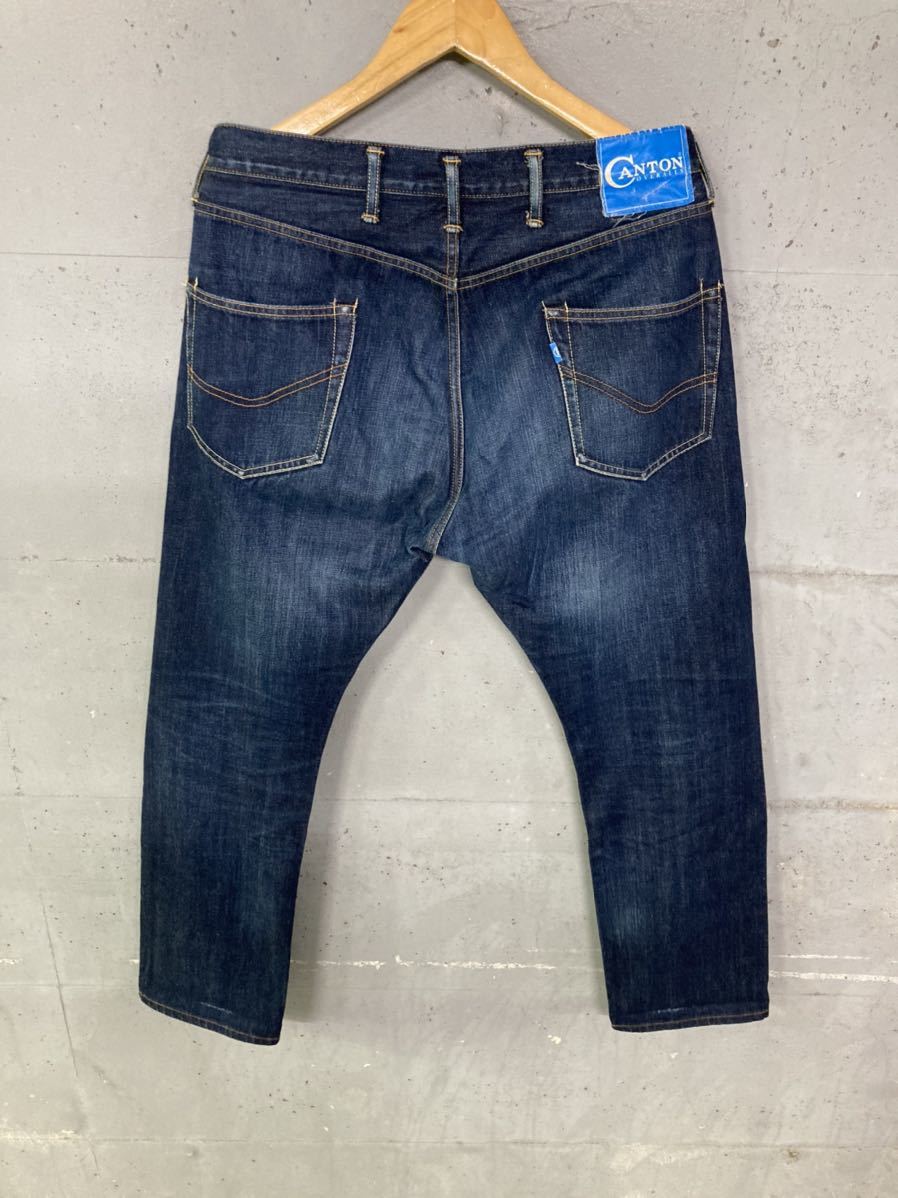 CANTON OVERALLS ダブルニーセルビッチデニム ワイドワークジーンズ CANTON OVERALLS ダブルニーセルビッチデニム ワイドワークジーンズ