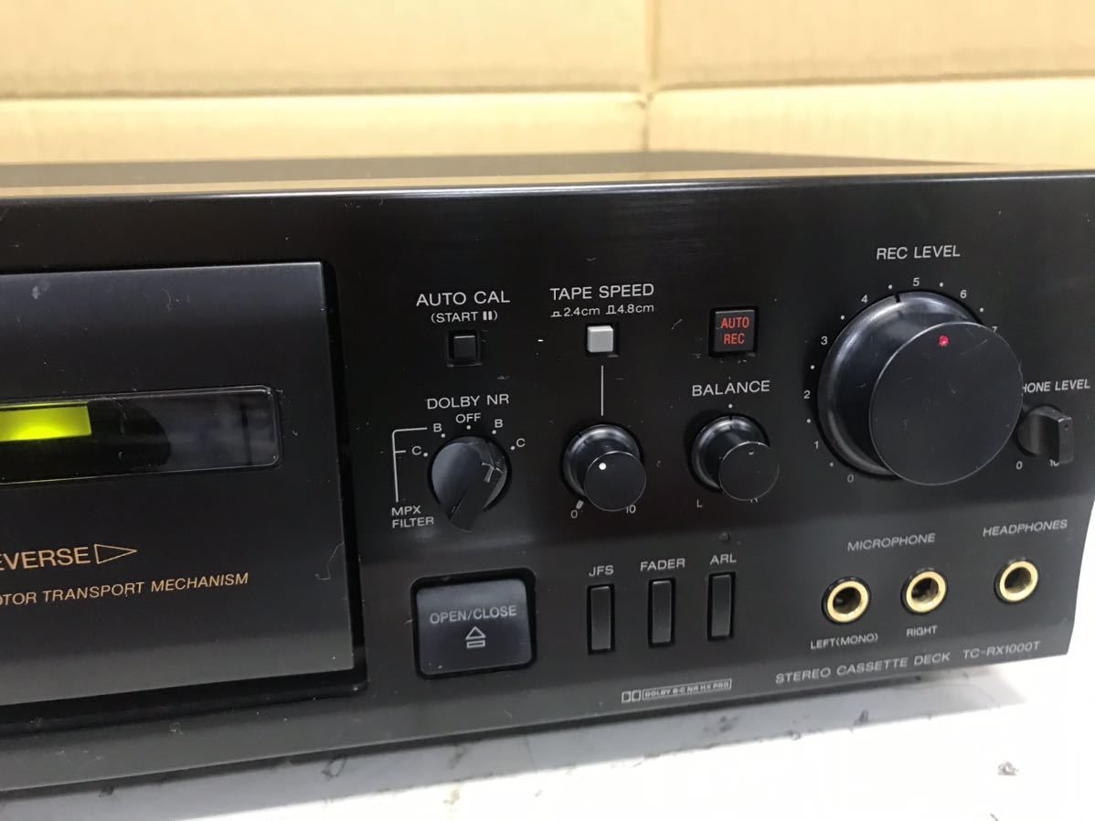 元気 x003/SONY ステレオカセットデッキ TC-RX1000T ジャンク