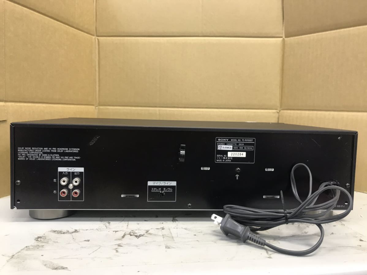 元気 x003/SONY ステレオカセットデッキ TC-RX1000T ジャンク