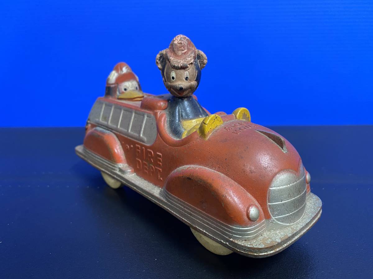 ミッキーマウス &ドナルドダック 消防車 40's サンラバー ミッキーマウス &ドナルドダック 消防車 40's サンラバー