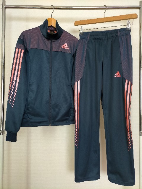 格安，高品質 adidas clima lite アディダス ウォームアップ ジャージ上下 セットアップ S ネイビー&times;ピンク(アディダス)｜売買されたオークション情報、yahooの商品情報をアーカイブ公開 - オークファン ジャージ