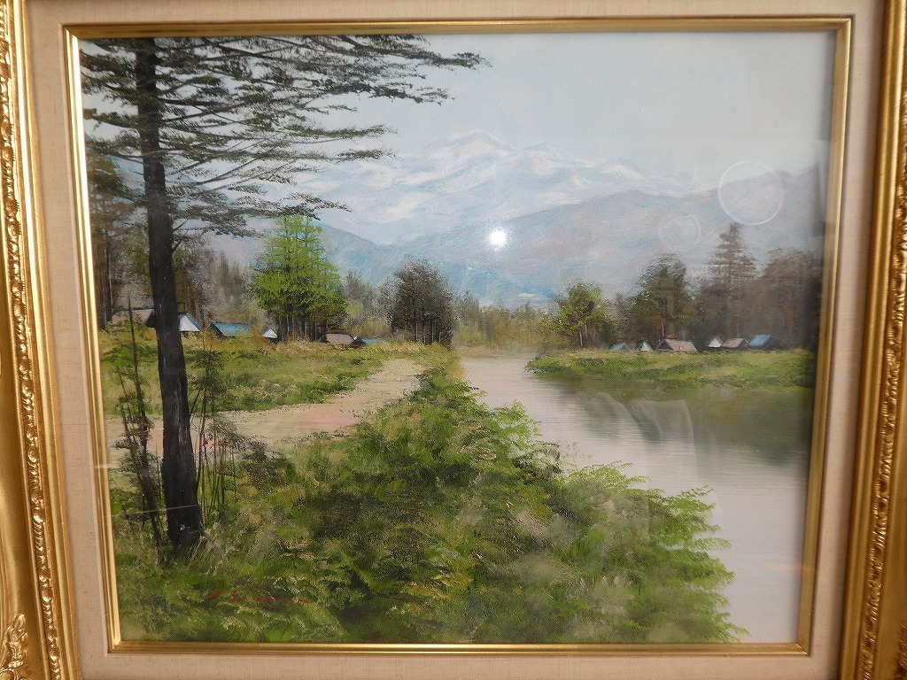 油絵の絵画で瀬川竜夫が描いた花の絵の油絵「黄色い花」