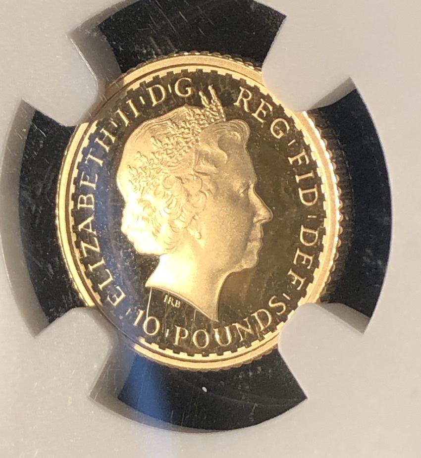 ☆【最高鑑定】2012 イギリス 1/10オンス 10ポンド 金貨 NGC PF70 UC 