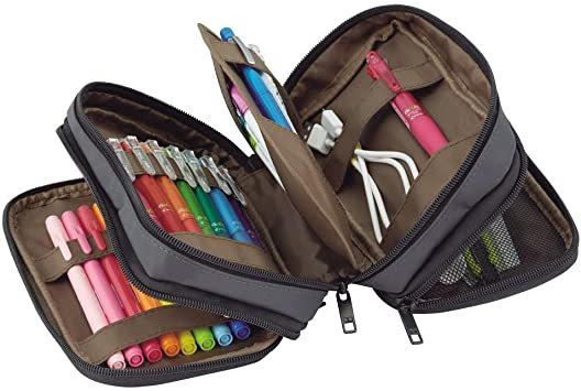 人気商品 送料無料 迅速発送 リヒトラブ ペンケース ブックタイプ トリプル 黒 A7556-24_2