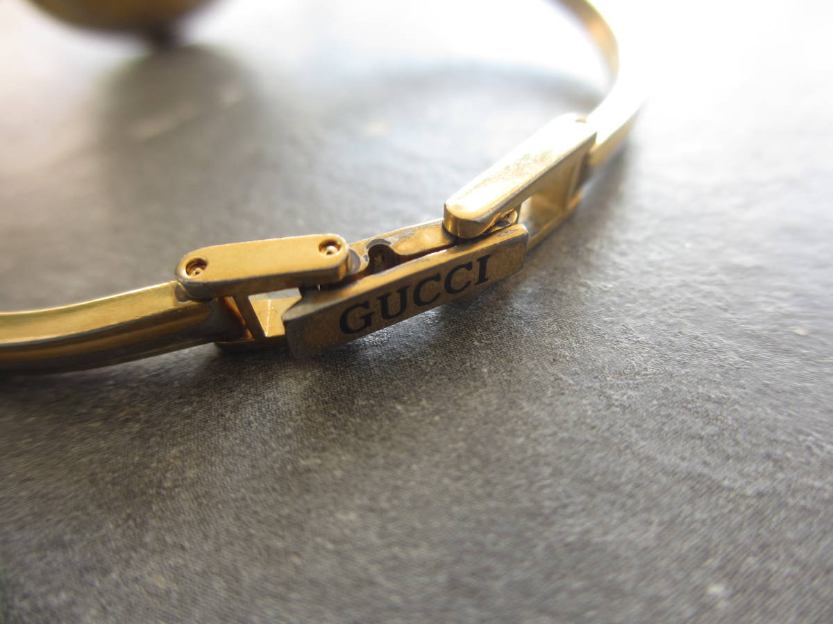 チェンジベゼル GUCCI グッチ 11⁄12.2 1円スタート バングル AK0603969 白文字盤 * 腕時計 動作未確認 487-0374 レディース腕時計 11⁄12 替えリング12色 GP