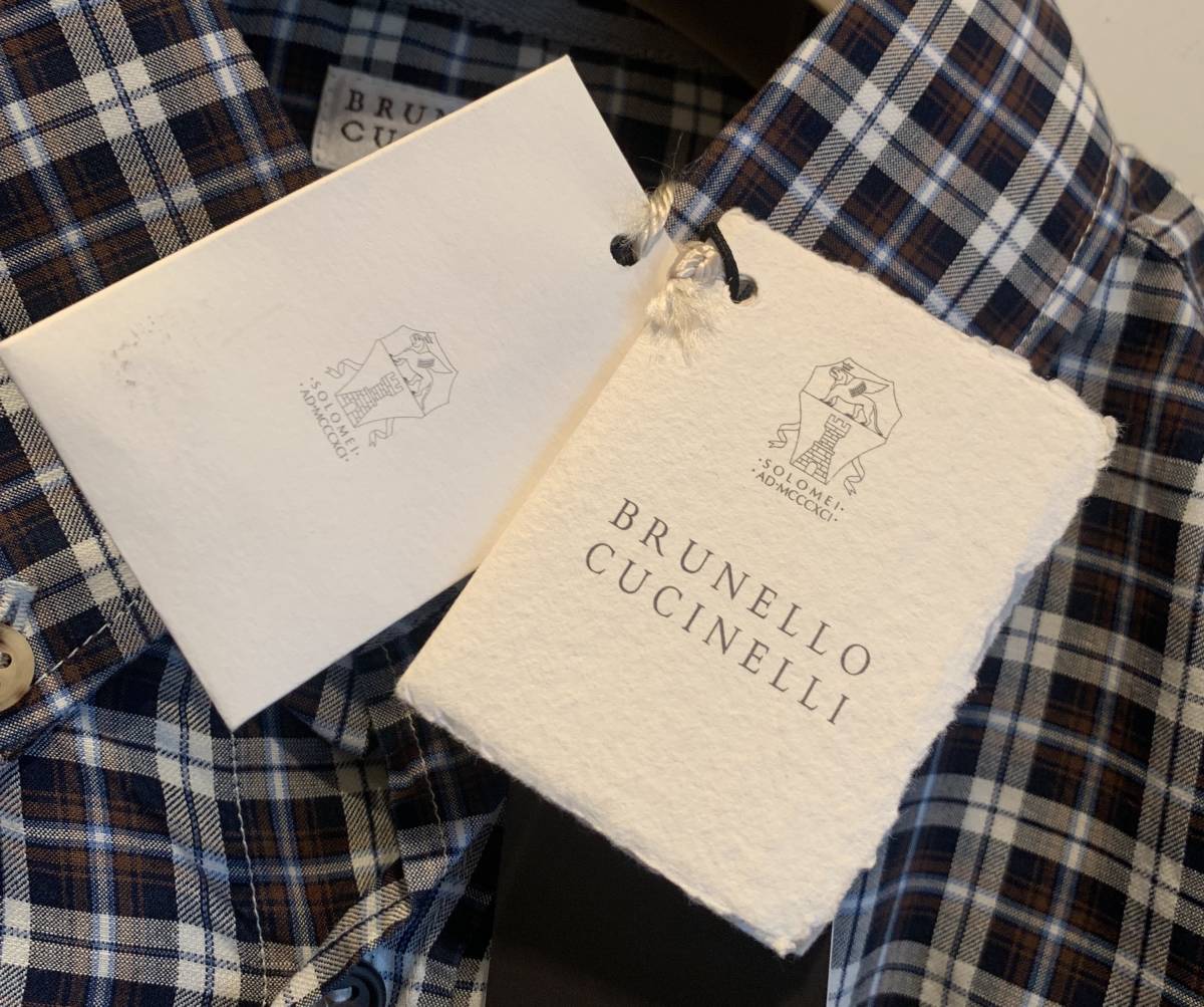 BRUNELLO CUCINELLIチェック柄ストール ブルネロクチネリ