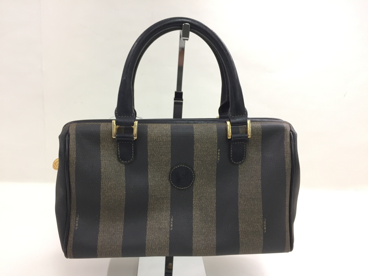 9k2043】FENDI ペカン PVCxレザー ボストンバッグ 中古 - 本物 