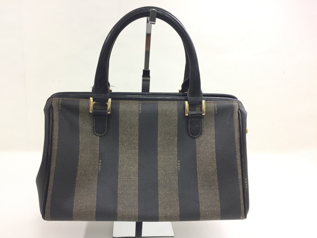 9k2043】FENDI ペカン PVCxレザー ボストンバッグ 中古 【公式通販】