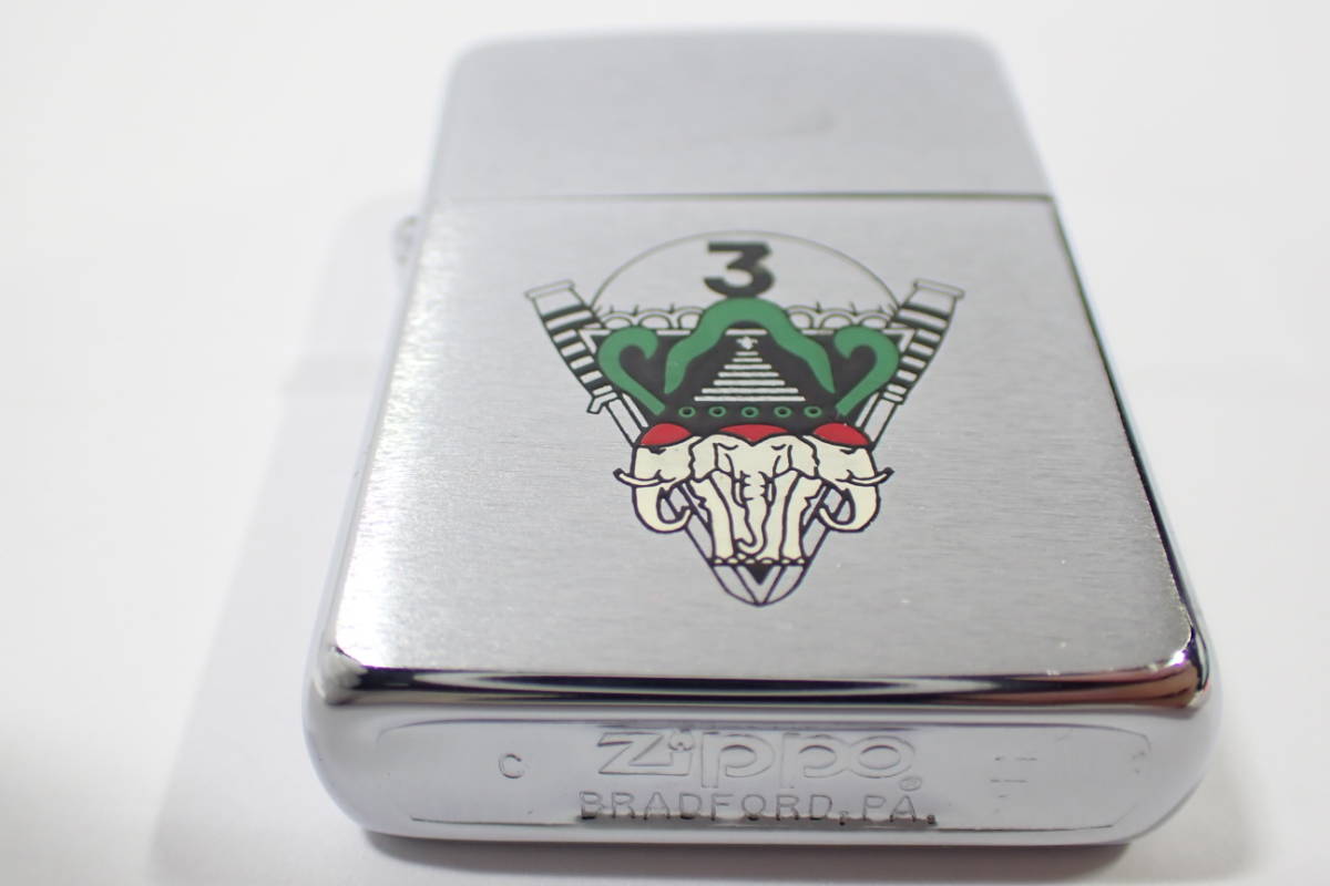 65481 -21 未使用 Zippo ELEPHANT 象 3【 C ZIPPO VI 】1990年