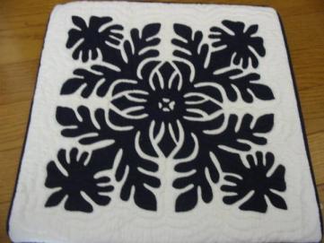 ４３　ハワイアンキルト　クッションカバー　新品_1