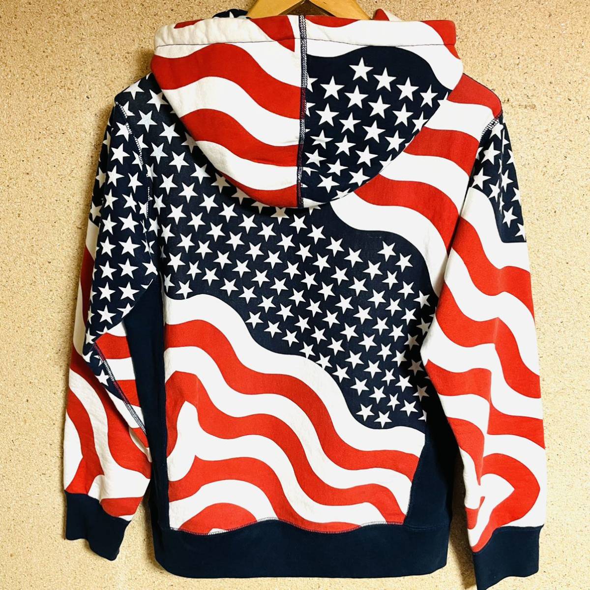 Supreme Box Logo Pullover Hooded Sweatshirt Flag S 14aw 星条旗
