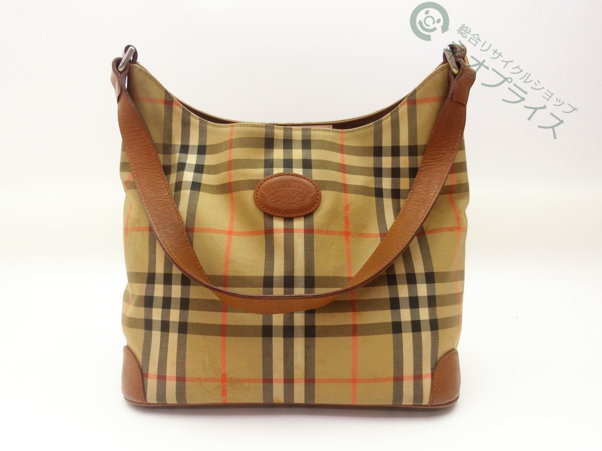 ◇Y4093 BURBERRY バーバリー ノバチェック柄 キャンバス ショルダー