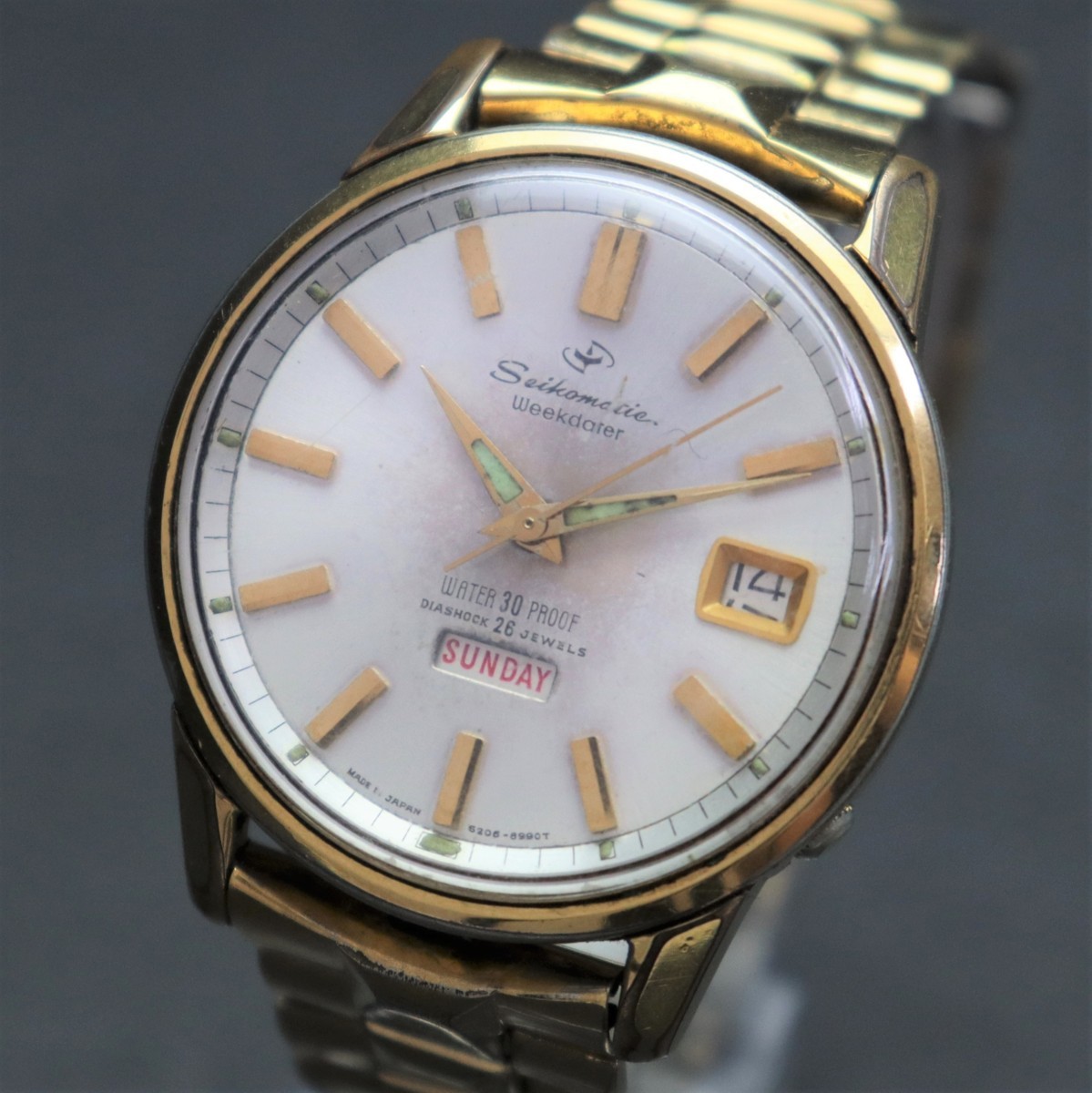 SEIKOMATIC セイコーマチック ウイークデーター 6206-8980 自動巻き 26 