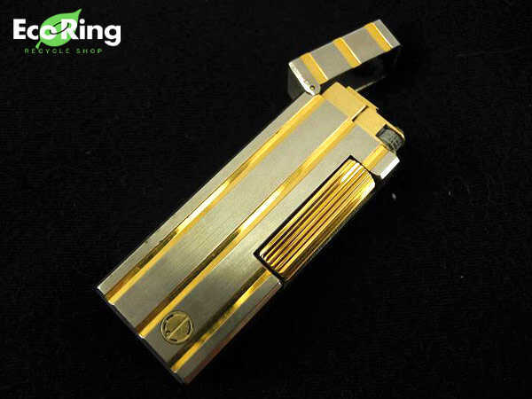 1円 ジャンク品 ダンヒル ローラー ガス ライター コンビカラー CP221