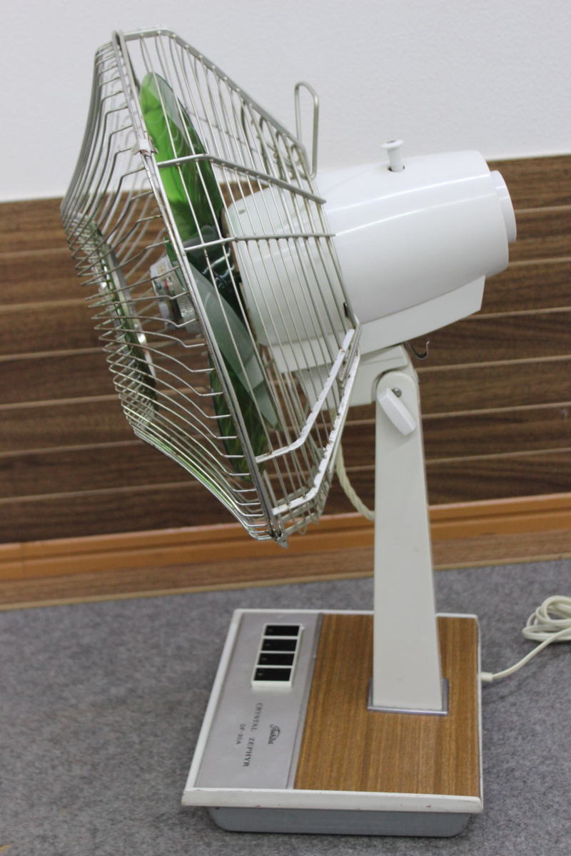 動作品☆扇風機 昭和レトロ TOSHIBA CRYSTAL ZEPHYR DF-30A 30cm卓上扇