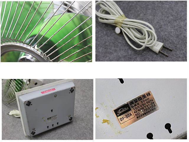 動作品☆扇風機 昭和レトロ TOSHIBA CRYSTAL ZEPHYR DF-30A 30cm卓上扇