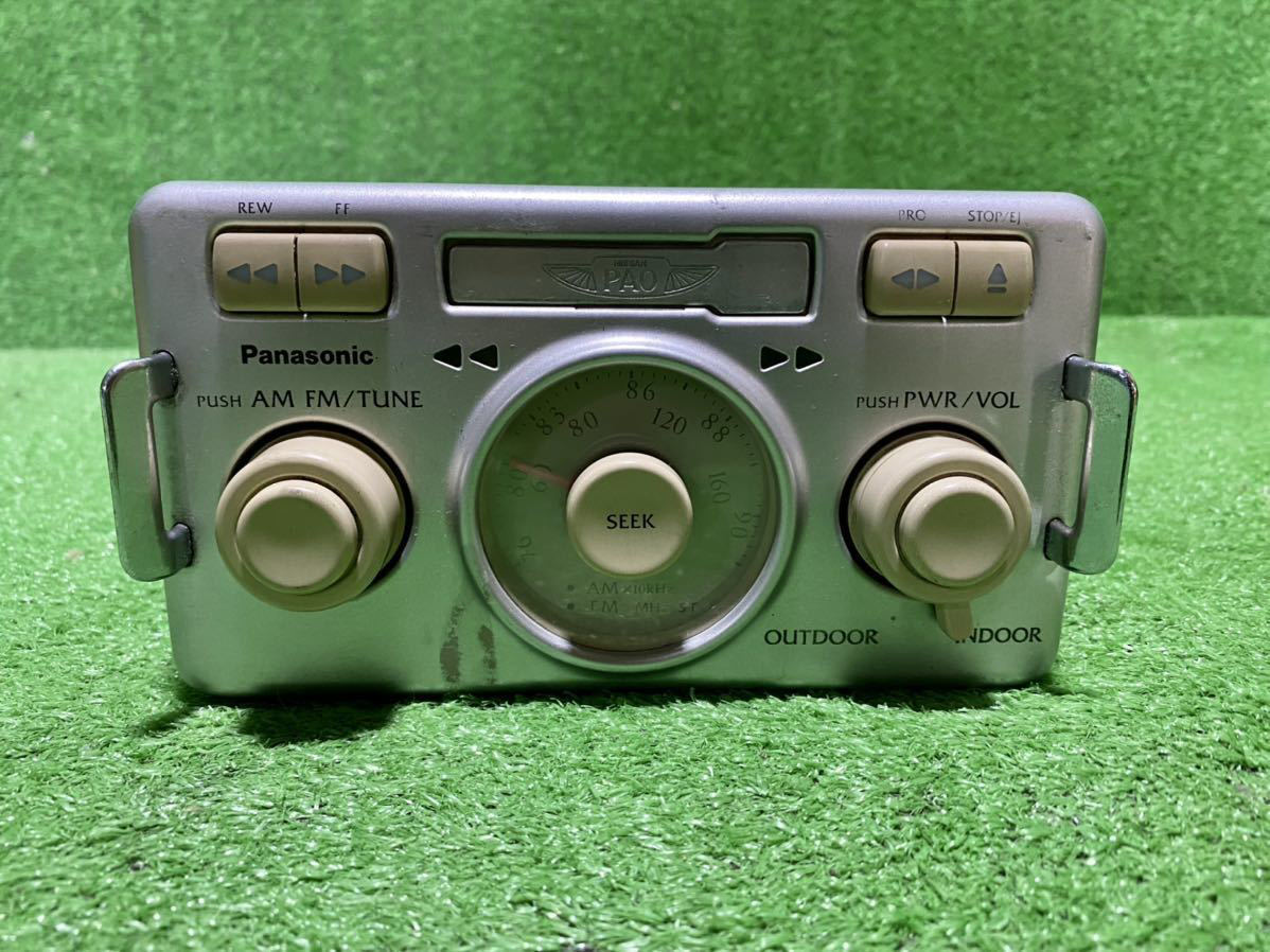 日産パオ PK10 純正ラジカセ(純正オーディオ) 中古品 PK10 オーディオ 日産パオ パオ 純正カセットデッキ レトロ 当時物