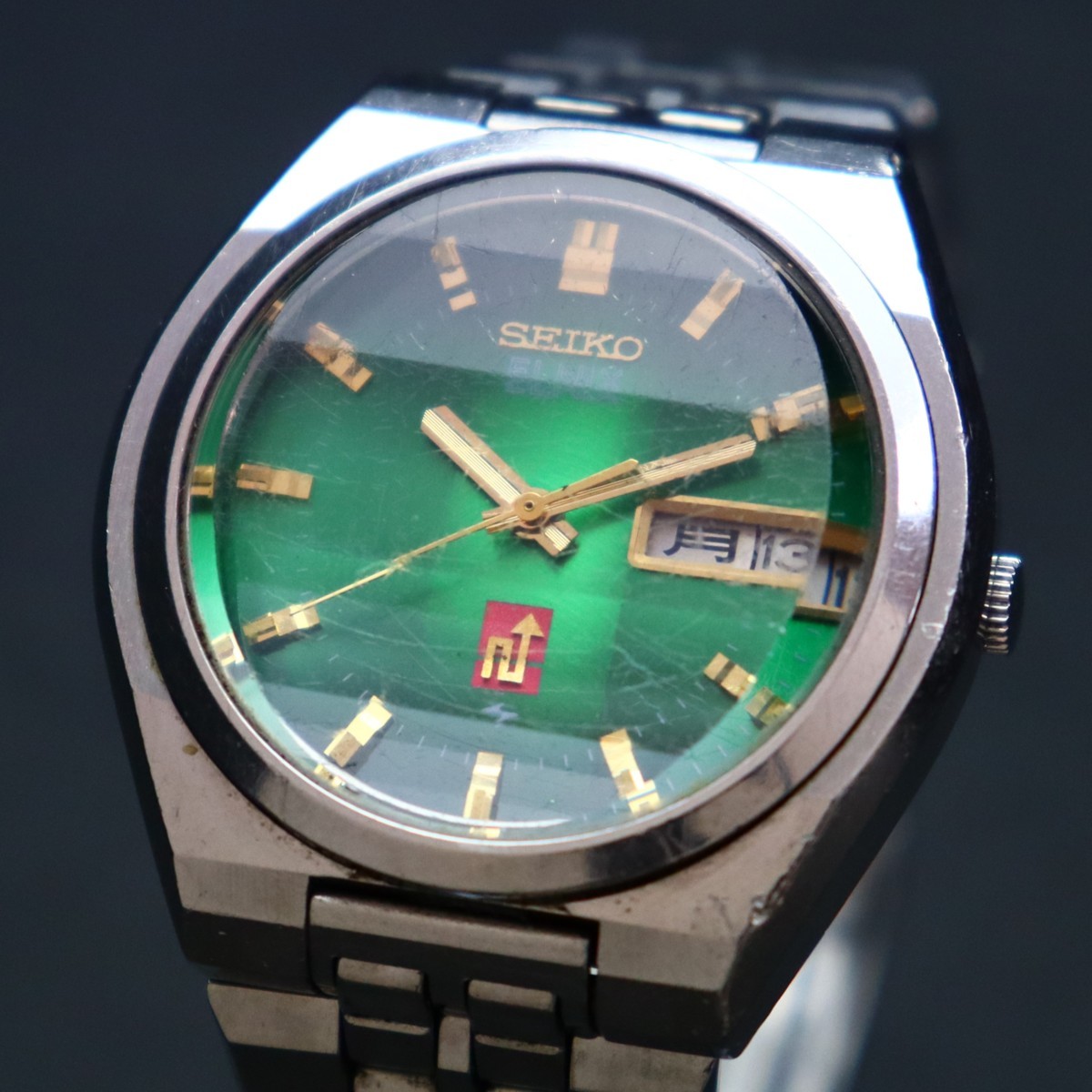 希少 SEIKO ELNIX セイコー エルニクス 0703-6030 電磁テンプ グリーン 