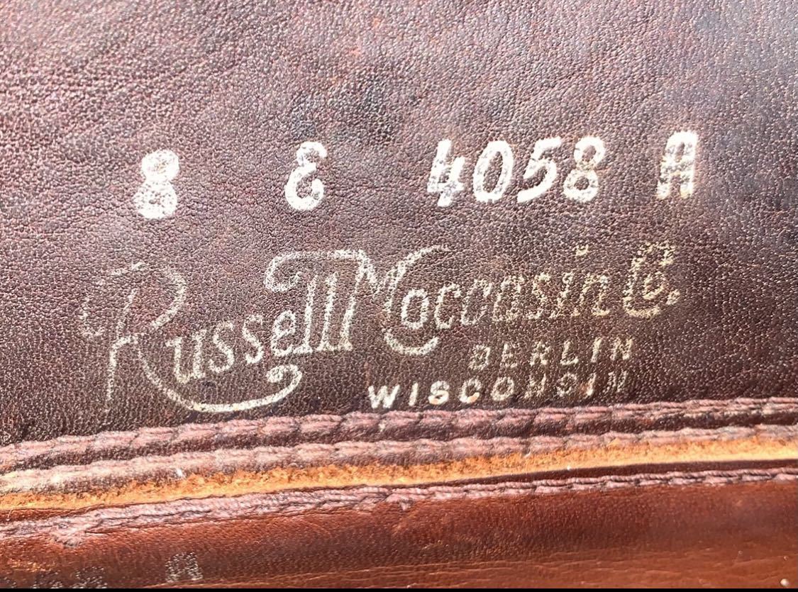 美品/トリプルヴァンプ】USA製 Russell Moccasin/ラッセルモカシン