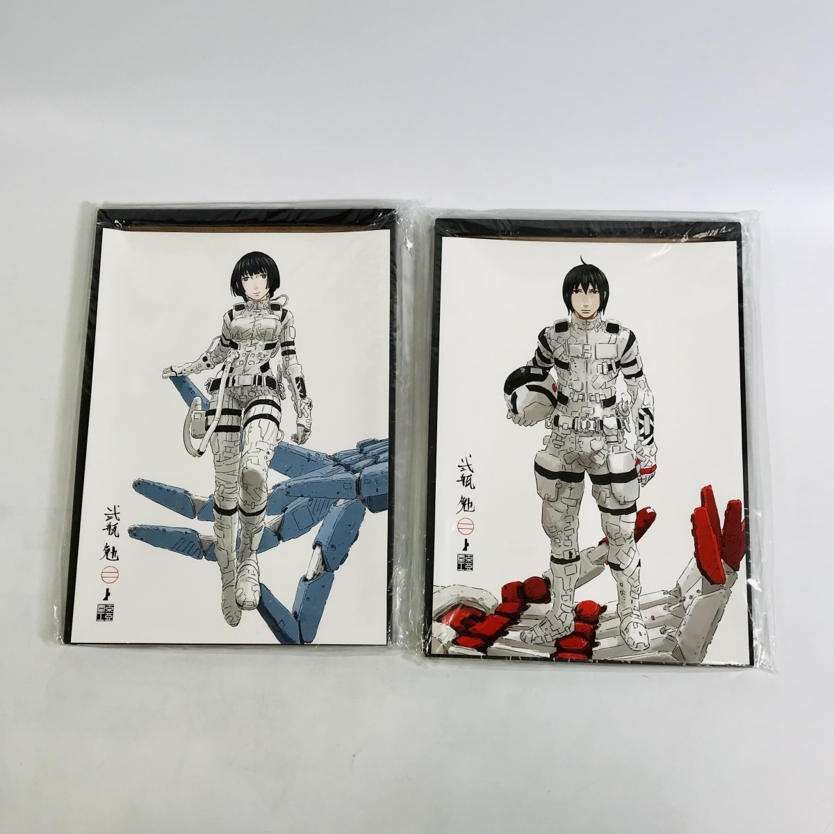 新品未開封 シドニアの騎士 劇場版特典 弐瓶勉 描きおろし 額縁付き原画 入場者特典 谷風長道 2種
