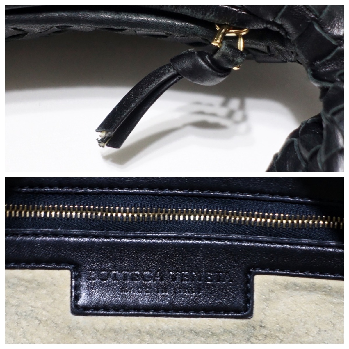 外側美品 BOTTEGA VENETA ボッテガヴェネタ イントレチャート ワンショルダーバッグ 115653 ブラック 黒 ラムスキン レザー 肩掛け可 BOTTEGA VENETA イントレ セカンドバッグ美品 VENETA(ボッテガヴェネタ) 外極美品