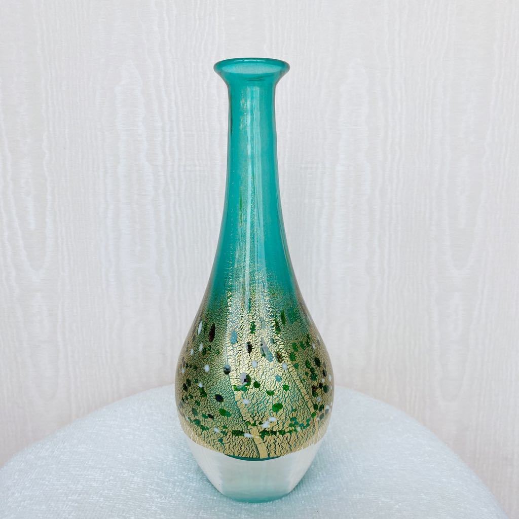 ✤硝子工芸家・現代の名工黒木国昭✤『手吹ガラス花器』✤ 現代