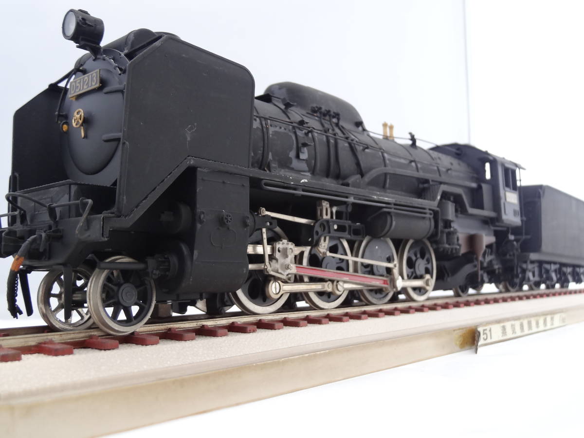 D51 栄光の 蒸気機関車 模型 1/42 金属製 レール アクリルケース