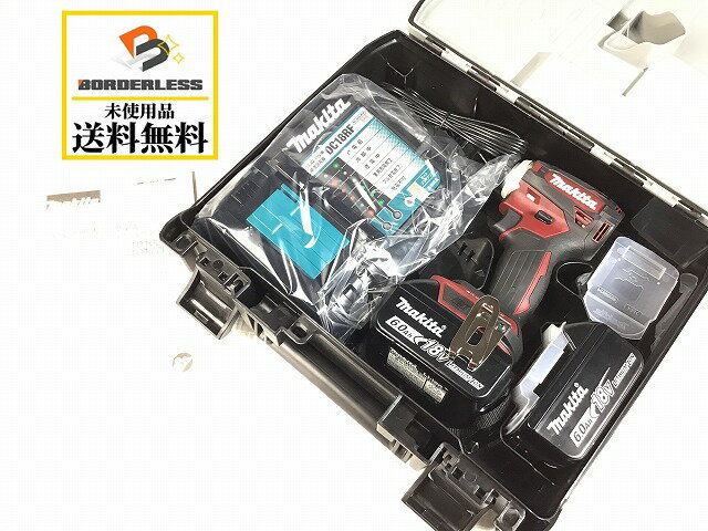 ☆未使用品☆makita マキタ 18V 充電式インパクトドライバ TD172DGXAR 赤/オーセンティックレッド バッテリ2個(18V 6.0Ah) 充電器付 36199 マキタ インパクトドライバー TD173DRGX (makita) 充電器別売 中古の通販