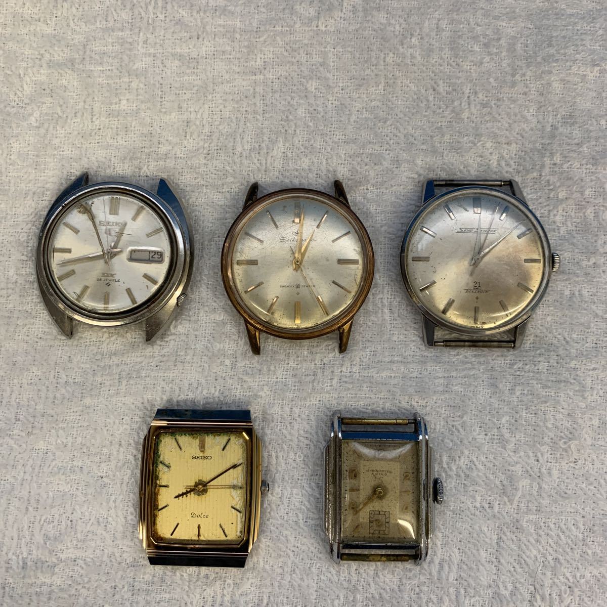 人気定番，限定SALE NO.0949.520..SEIKO セイコー 腕時計 J15006E 6106-8010 9531-5160 15007D など まとめ5点セット 動作未確認 現状ジャンク品(セイコー)｜売買されたオークション情報、yahooの商品情報をアーカイブ公開 - オー その他