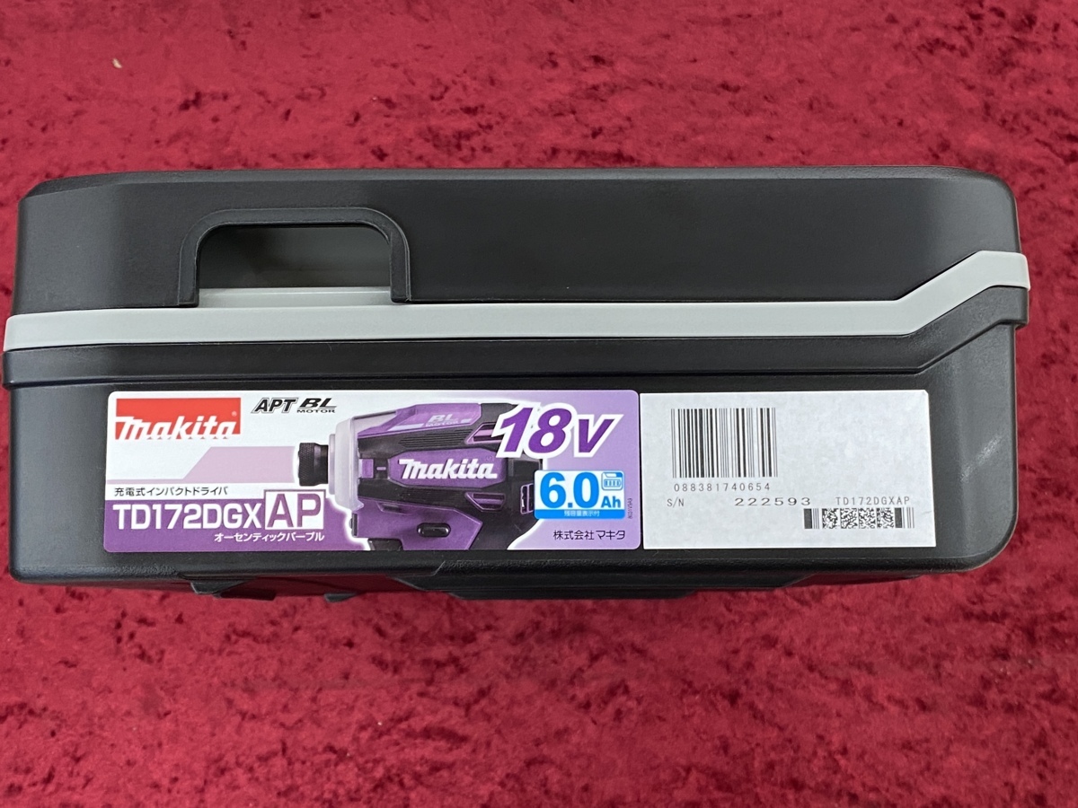 中古開封のみ、未使用品】マキタ TD172DGXAP 18V充電式インパクト 