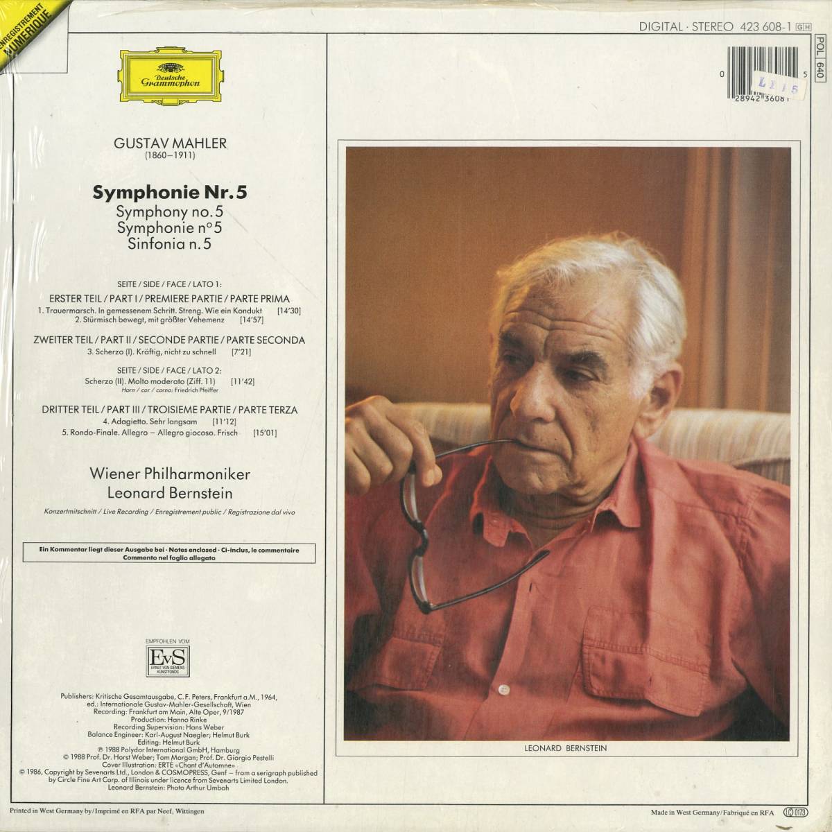 LEONARD バーン BERNSTEIN LP - : レナード・バーンスタイン