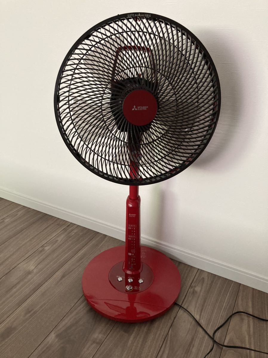 送料無料 三菱 リビング扇風機 赤 リビング扇風機 三菱電機 静音 三菱