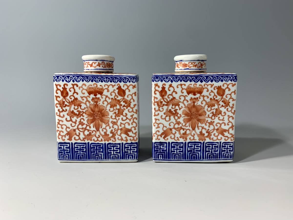 清時代 染付花鳥文花生 清 康熙 美術品・アンティーク・コレクション