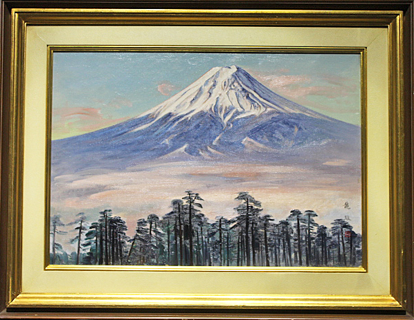 ■龍駿介■ 【富士山】 油彩 15号 直筆サイン 真作保証有り