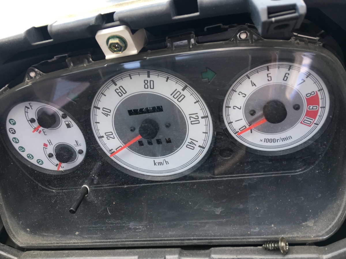 ミラジーノ　L700S　前期　メーターフード　メッキ 車 ミラジーノ L700S 前期 メーターフード メッキ