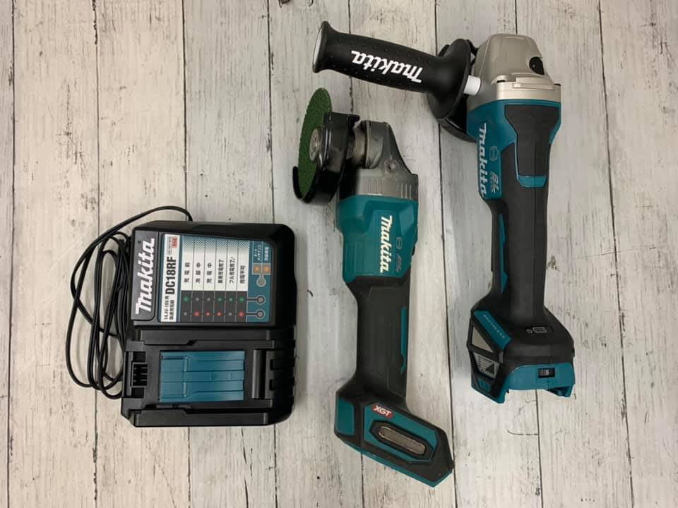 □ makita マキタ 充電式 ディスクグラインダ GA001G GA418D 動作確認済 電動工具 研削 研磨機