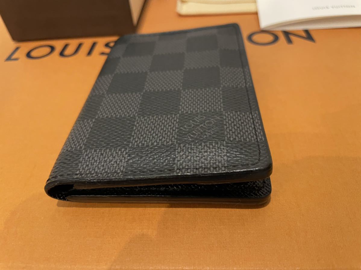 美品】LOUIS VUITTON N63143 ダミエグラフィット ドゥポッシュ カード