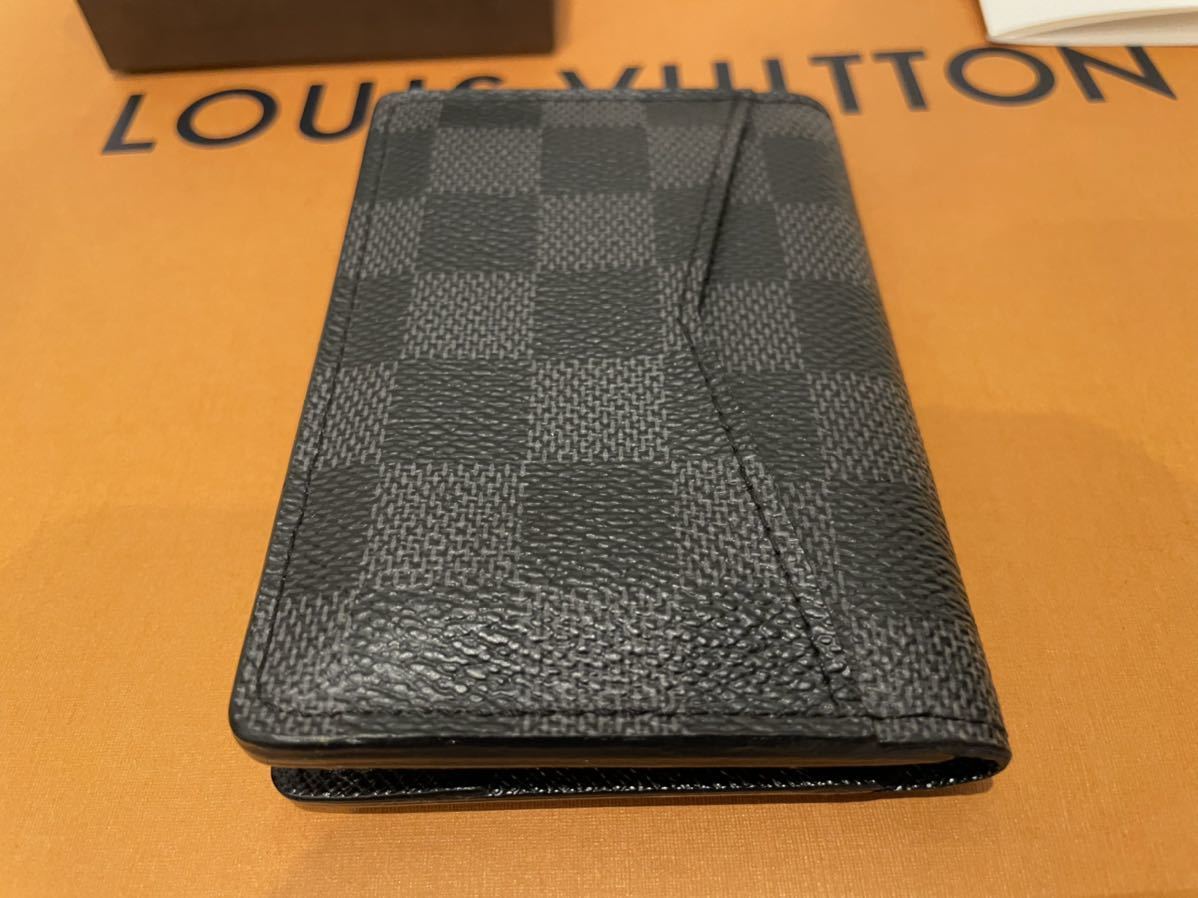 美品】LOUIS VUITTON N63143 ダミエグラフィット ドゥポッシュ カード